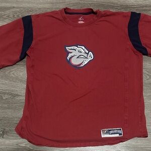 Leigh Valley Iron Pigs Red and Navy Tee